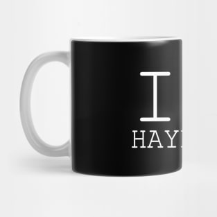 i love hayrides heart Mug